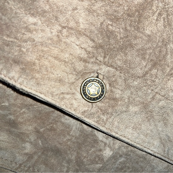 For Joseph 100% Suede Button Down Western Jacket in Beige, Size Large - Picture 7 of 8